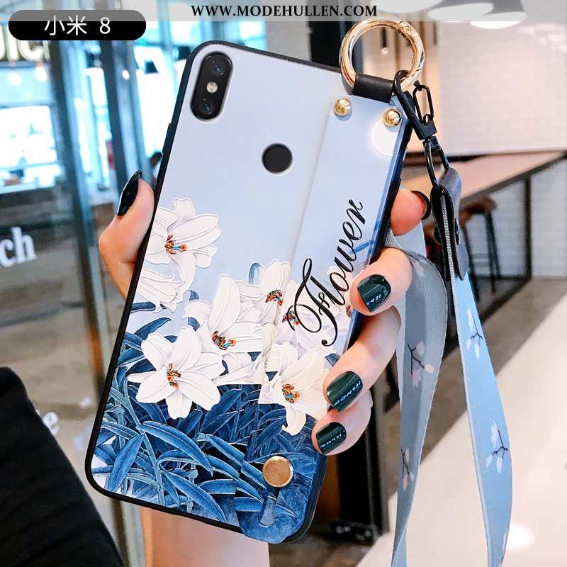 Hülle Xiaomi Mi 8 Silikon Schutz Einfassung Case Weiche Dünne Blau