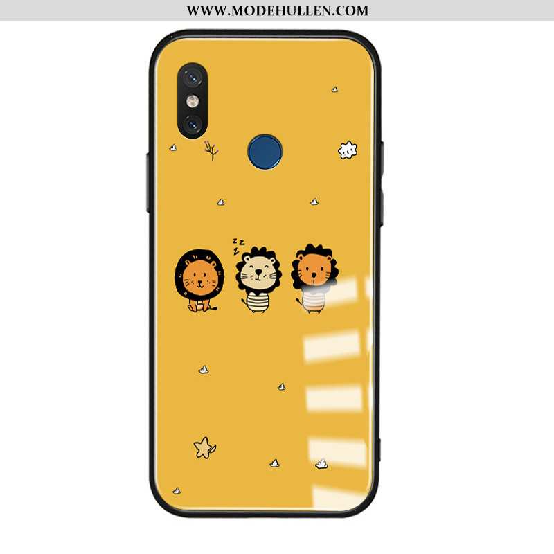 Hülle Xiaomi Mi 8 Silikon Schutz Glas Mini Dünne Karikatur Case Gelbe