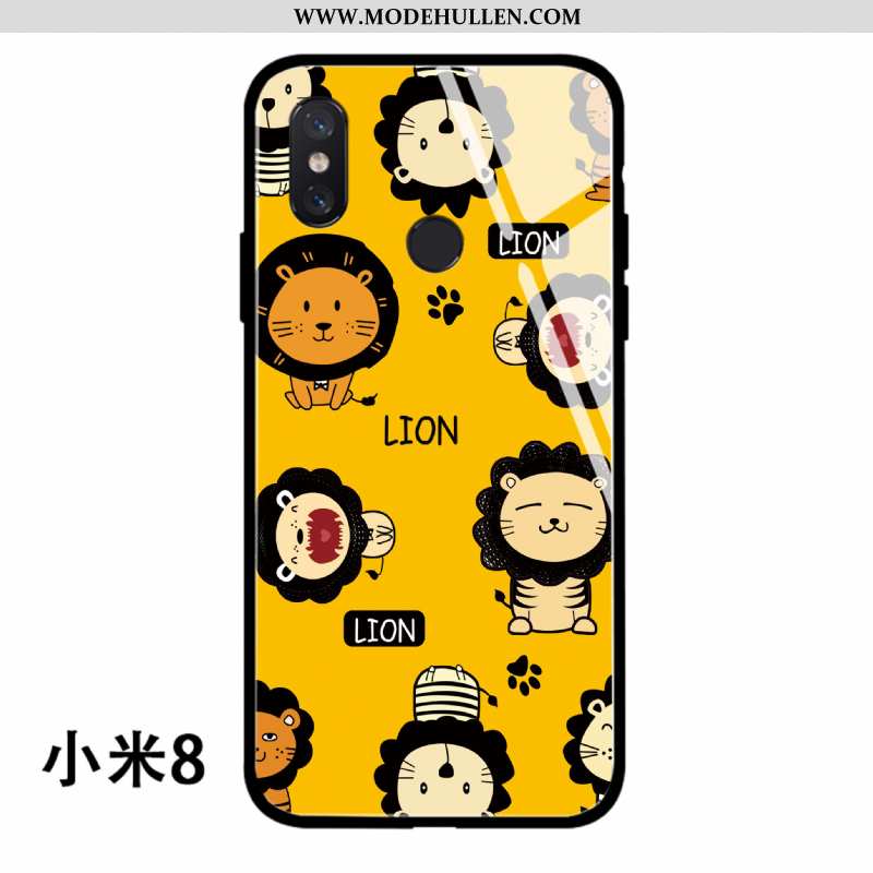 Hülle Xiaomi Mi 8 Silikon Schutz Glas Mini Dünne Karikatur Case Gelbe