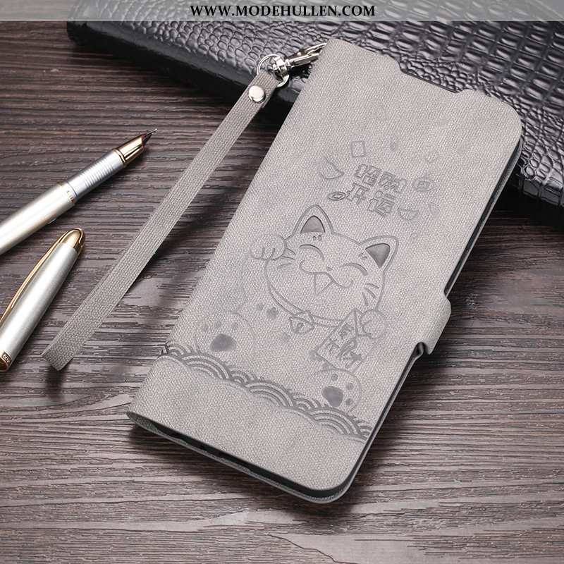 Hülle Xiaomi Mi 8 Weiche Silikon Mini Einfassung Lederhülle Blau Schutz