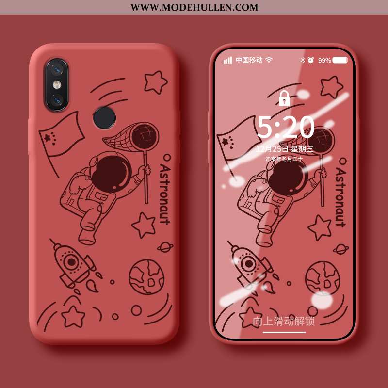 Hülle Xiaomi Mi 8 Weiche Silikon Sterne Netto Rot Mini Anti-sturz Liebhaber Blau