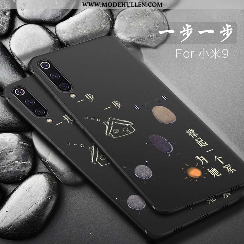 Hülle Xiaomi Mi 9 Kreativ Super Silikon Persönlichkeit Handy Schutz Mini Schwarz