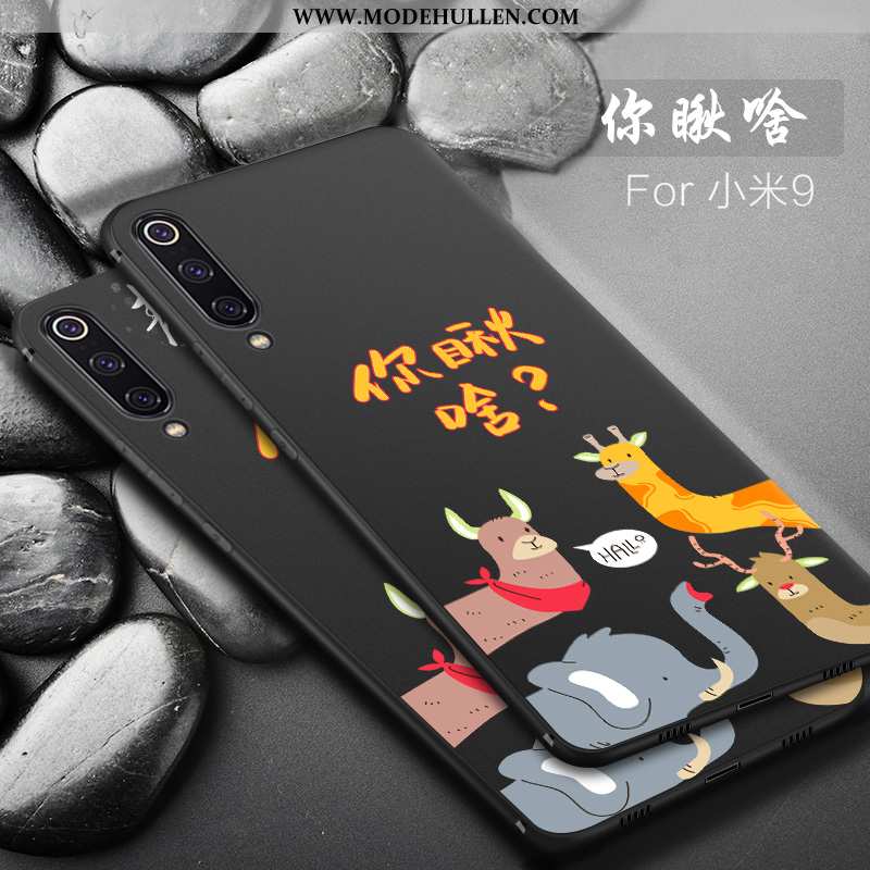 Hülle Xiaomi Mi 9 Kreativ Super Silikon Persönlichkeit Handy Schutz Mini Schwarz