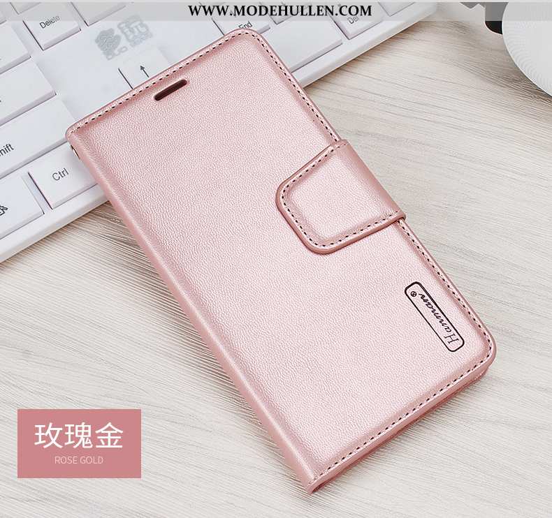 Hülle Xiaomi Mi 9 Lederhülle Echt Leder Folio Rot Rosa Mini Business