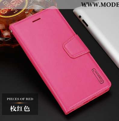 Hülle Xiaomi Mi 9 Lederhülle Echt Leder Folio Rot Rosa Mini Business