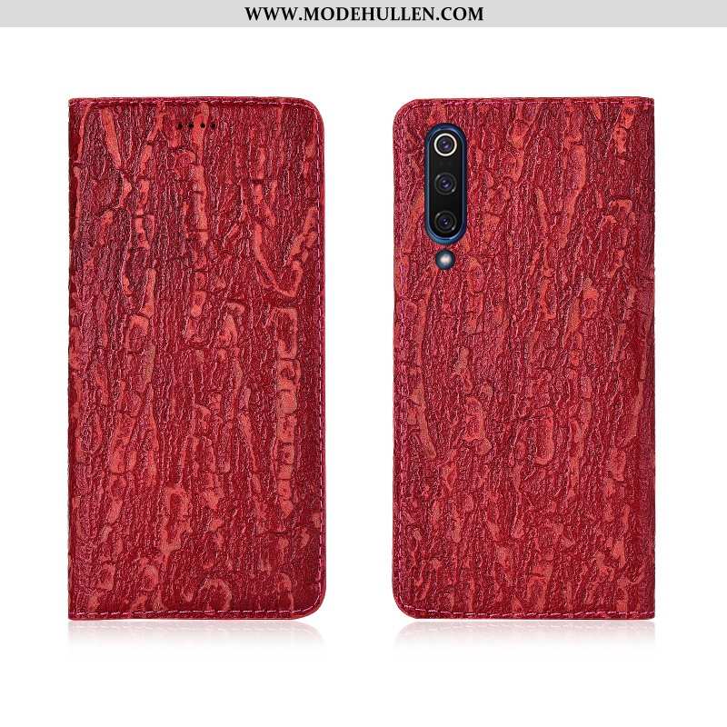 Hülle Xiaomi Mi 9 Lite Leder Weiche Anti-sturz Neu Mini Folio Angepasst Rote
