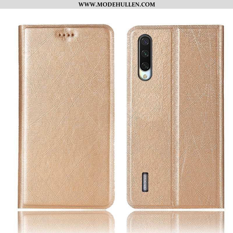 Hülle Xiaomi Mi 9 Lite Lederhülle Schutz Alles Inklusive Jugend Handy Seide Gold