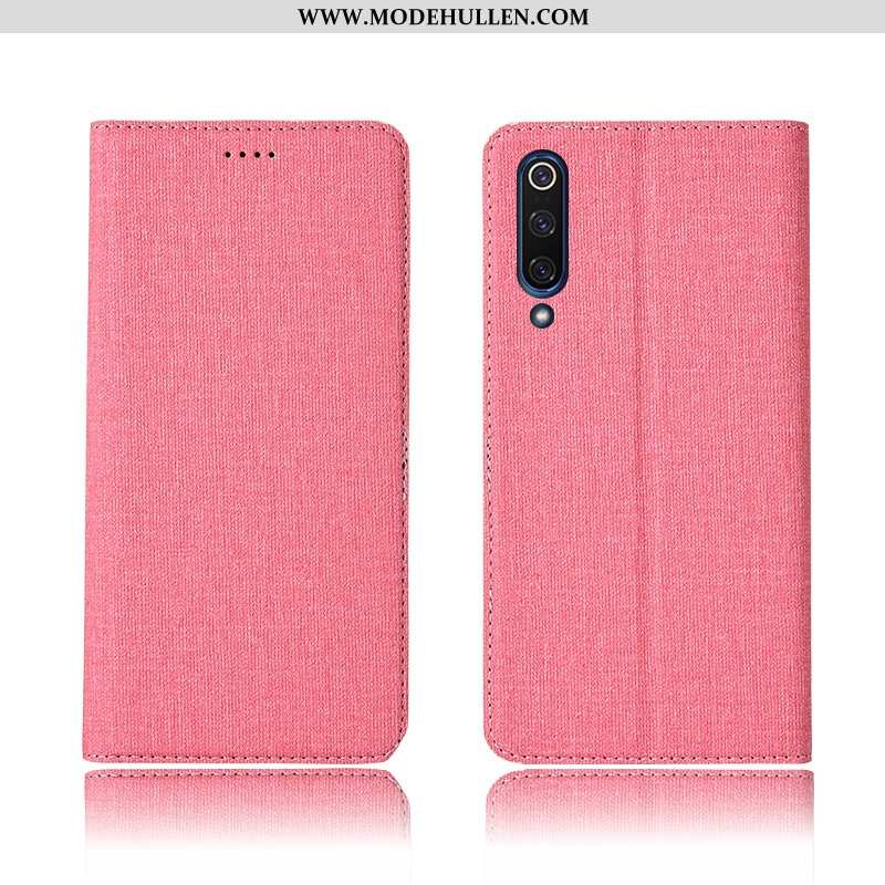 Hülle Xiaomi Mi 9 Lite Weiche Silikon Folio Muster Case Handy Rosa