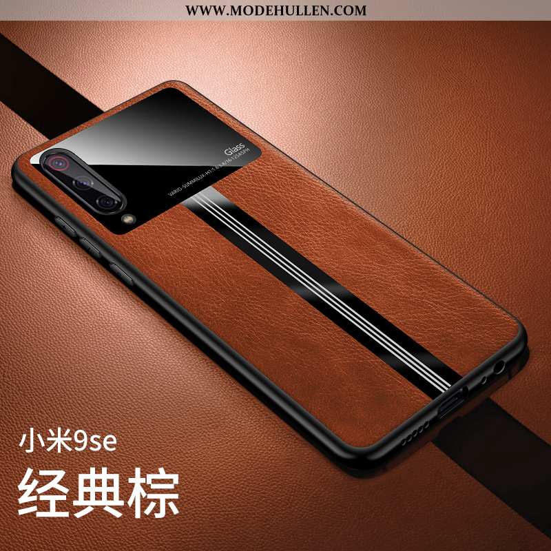 Hülle Xiaomi Mi 9 Se Lederhülle Persönlichkeit Business Schwarz Einfach Schutz