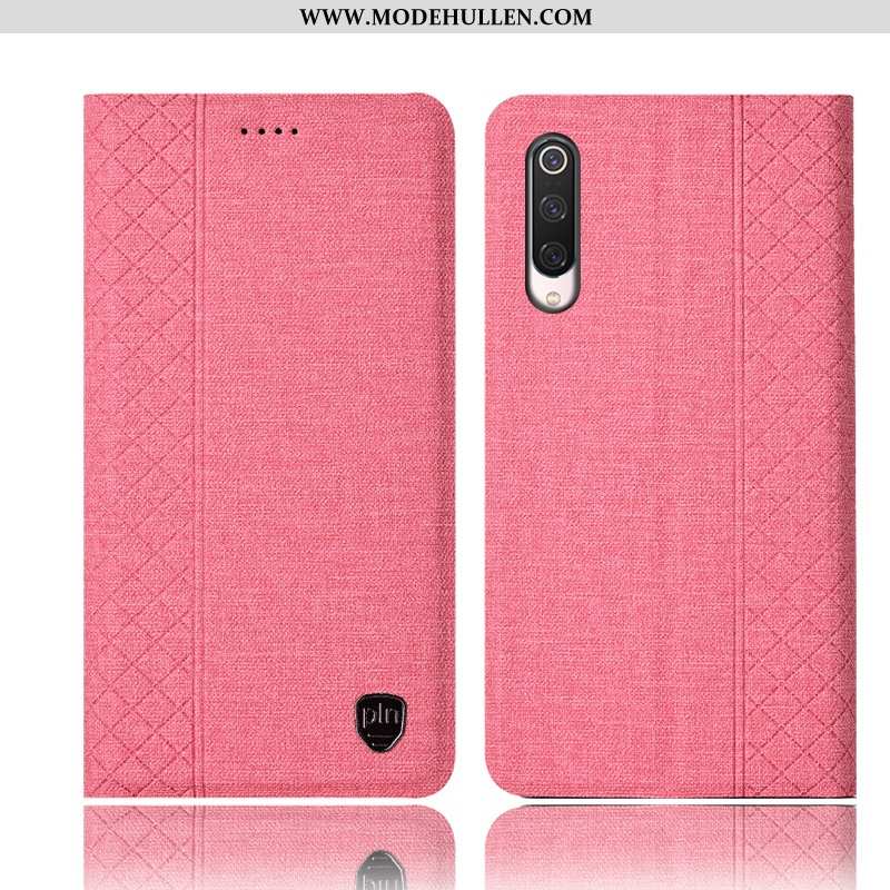 Hülle Xiaomi Mi 9 Se Lederhülle Schutz Grau Baumwolle Und Leinen Mini Case