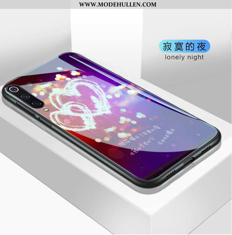 Hülle Xiaomi Mi 9 Silikon Schutz Persönlichkeit Kreativ Glas Handy Weiche Lila