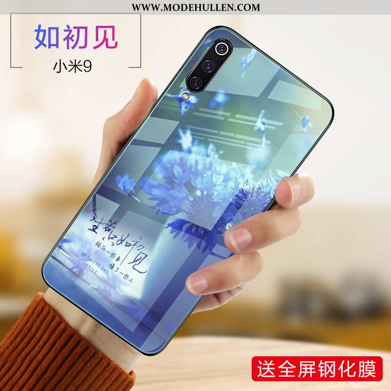 Hülle Xiaomi Mi 9 Silikon Schutz Persönlichkeit Kreativ Glas Handy Weiche Lila