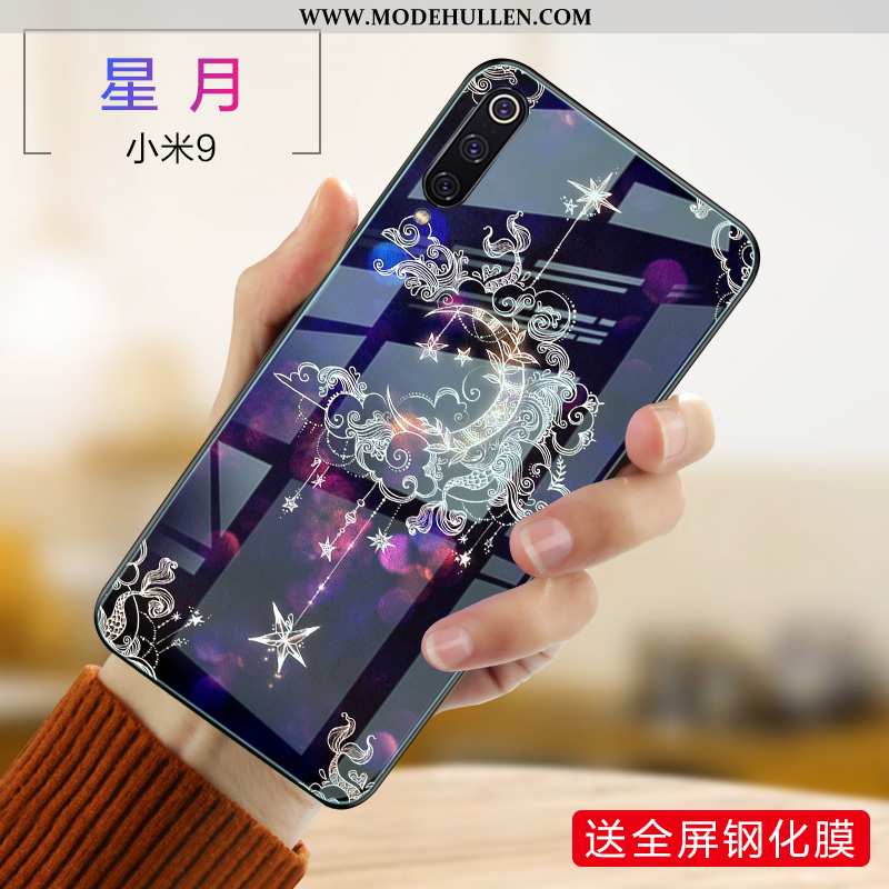 Hülle Xiaomi Mi 9 Silikon Schutz Persönlichkeit Kreativ Glas Handy Weiche Lila