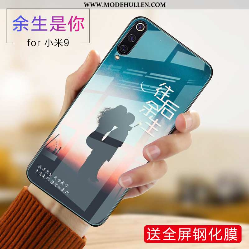 Hülle Xiaomi Mi 9 Silikon Schutz Persönlichkeit Kreativ Glas Handy Weiche Lila