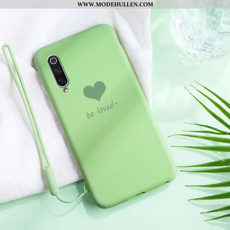 Hülle Xiaomi Mi 9 Super Weiche Mini Silikon Case Handy Grün Liebhaber