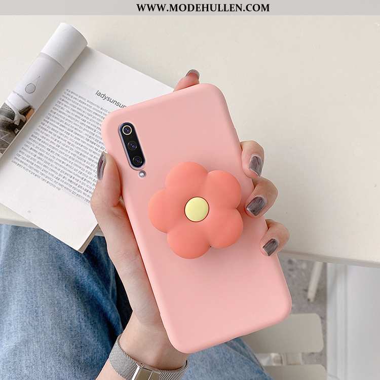 Hülle Xiaomi Mi 9 Weiche Silikon Blumen Mini Schutz Lila Case