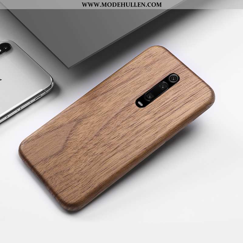 Hülle Xiaomi Mi 9t Aus Holz Schutz Handy Rot Qualität Anti-sturz Kreativ Braun