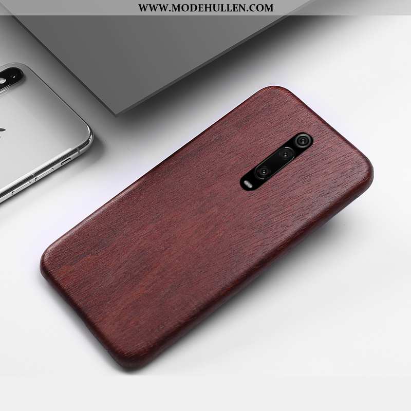 Hülle Xiaomi Mi 9t Aus Holz Schutz Handy Rot Qualität Anti-sturz Kreativ Braun