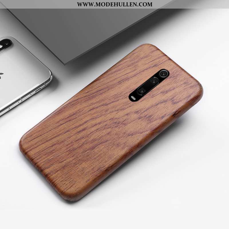 Hülle Xiaomi Mi 9t Aus Holz Schutz Handy Rot Qualität Anti-sturz Kreativ Braun