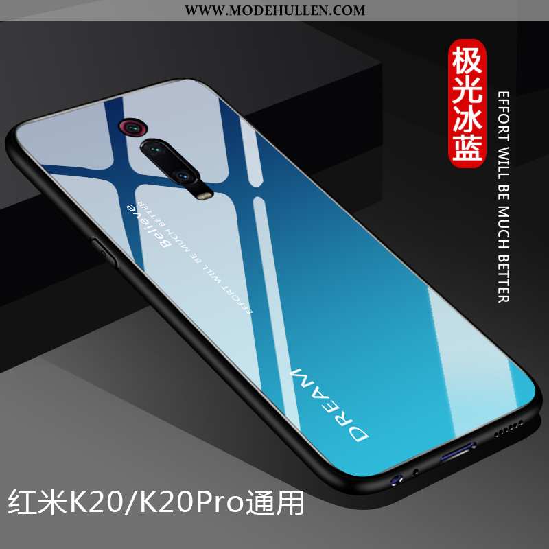 Hülle Xiaomi Mi 9t Dünne Silikon Einfarbig Blau Anti-sturz Super Rot