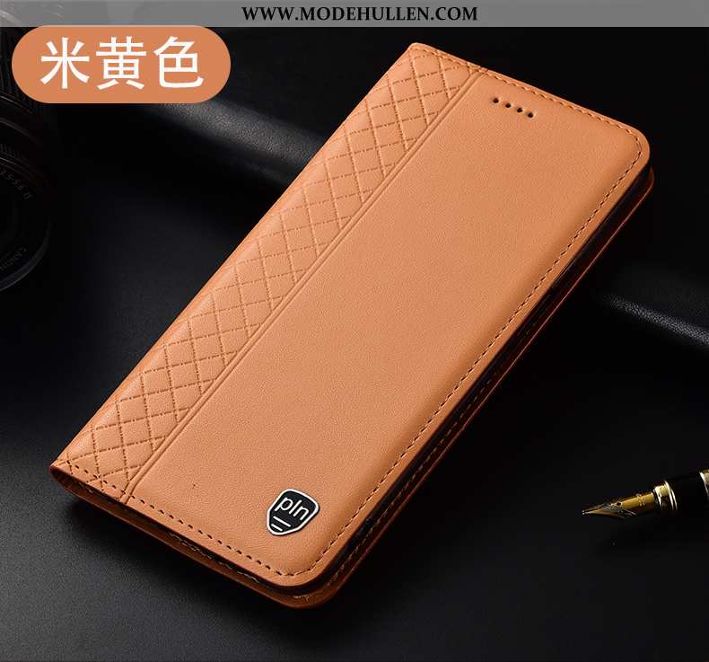 Hülle Xiaomi Mi 9t Echt Leder Schutz Gelb Case Mini Jugend Anti-sturz Gelbe