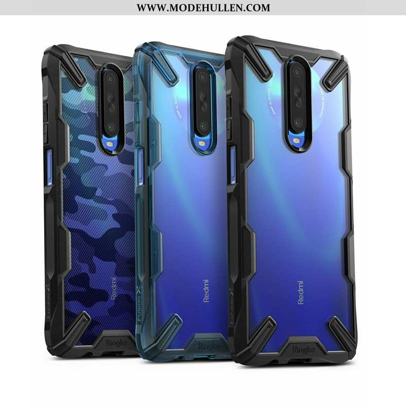 Hülle Xiaomi Mi 9t Hängende Verzierungen Persönlichkeit Case Transparent Rot Trend Schwarz