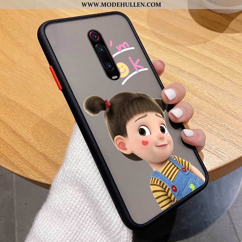 Hülle Xiaomi Mi 9t Kreativ Karikatur Super Anti-sturz Handy Trend Schwarz