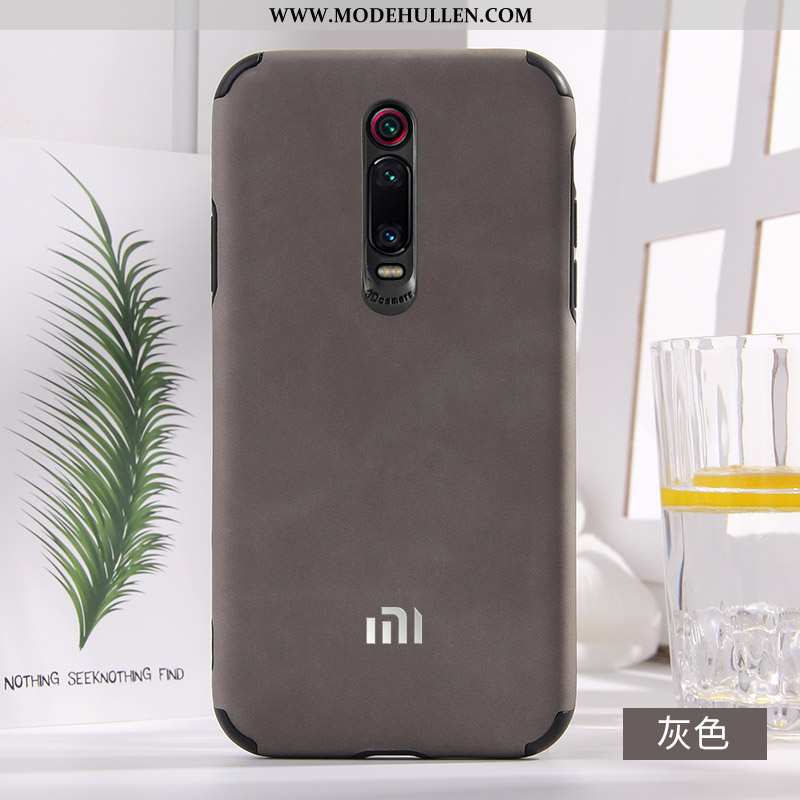 Hülle Xiaomi Mi 9t Leder Weiche Blau Silikon Rot Anti-sturz