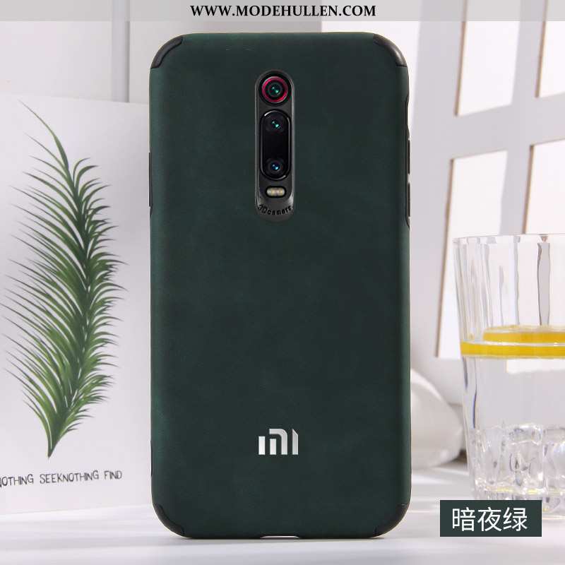 Hülle Xiaomi Mi 9t Leder Weiche Blau Silikon Rot Anti-sturz