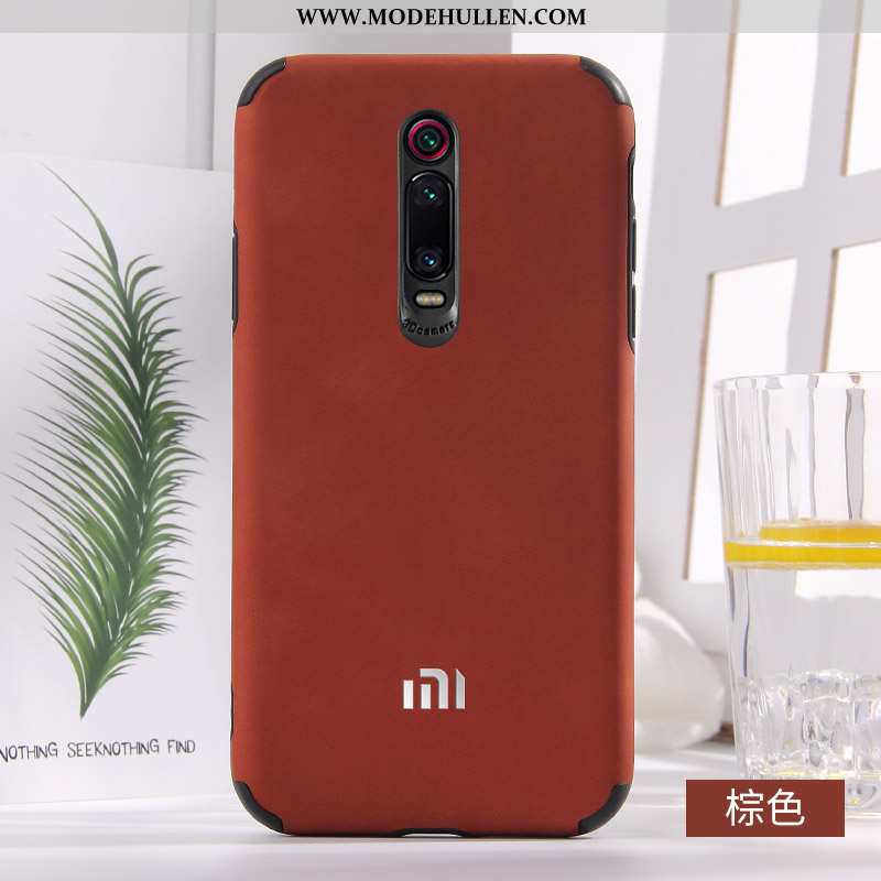 Hülle Xiaomi Mi 9t Leder Weiche Blau Silikon Rot Anti-sturz