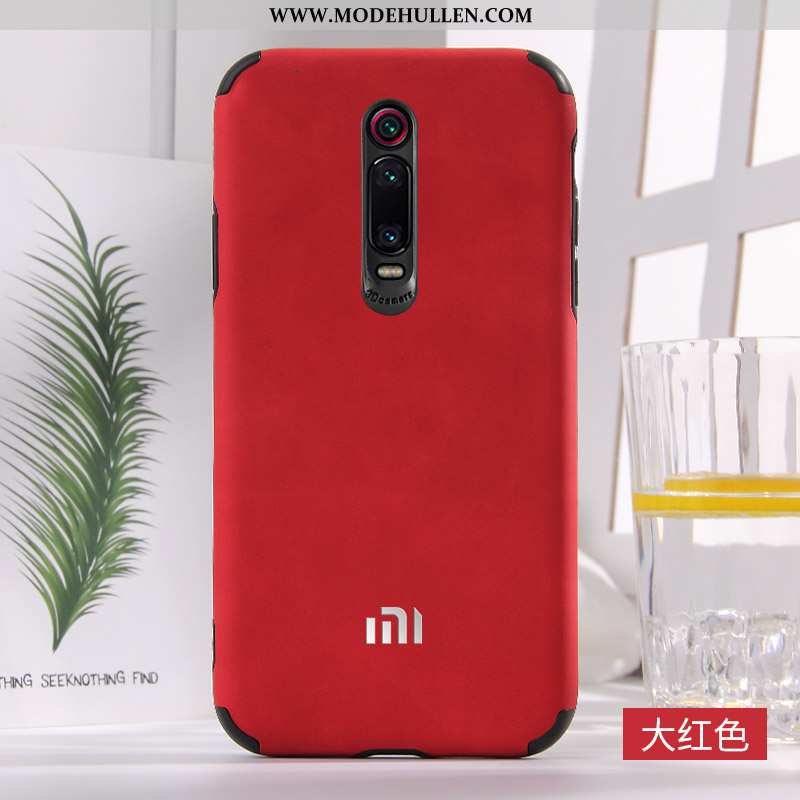 Hülle Xiaomi Mi 9t Leder Weiche Blau Silikon Rot Anti-sturz