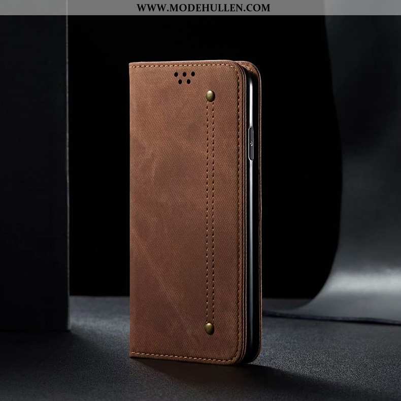 Hülle Xiaomi Mi 9t Lederhülle Echt Leder Schutz Mini Folio Handy Braun