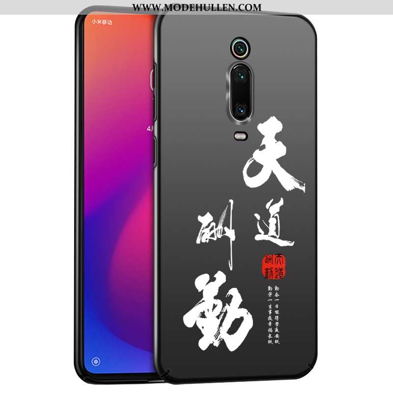 Hülle Xiaomi Mi 9t Nubuck Super Dünne Rot Schwer Silikon Schwarz