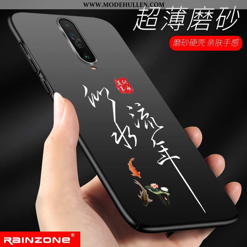Hülle Xiaomi Mi 9t Nubuck Super Dünne Rot Schwer Silikon Schwarz