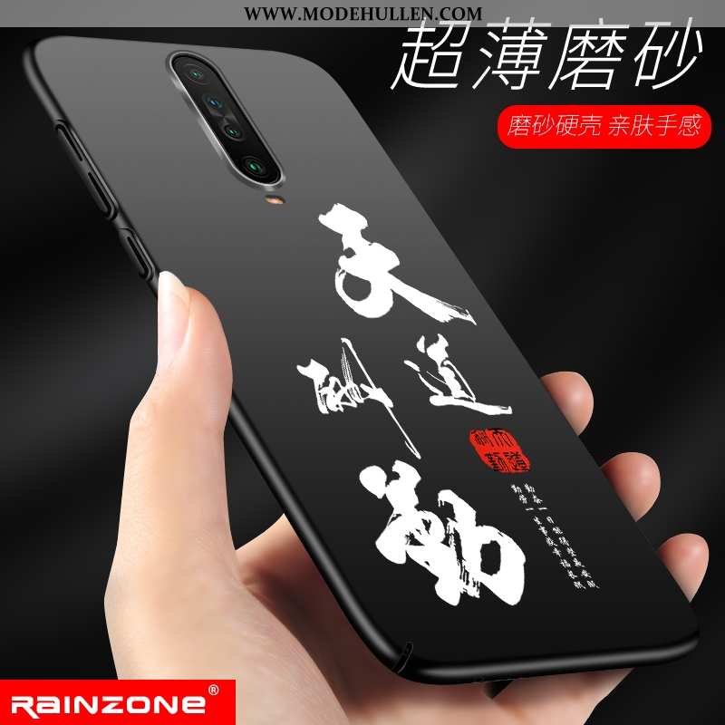 Hülle Xiaomi Mi 9t Nubuck Super Dünne Rot Schwer Silikon Schwarz