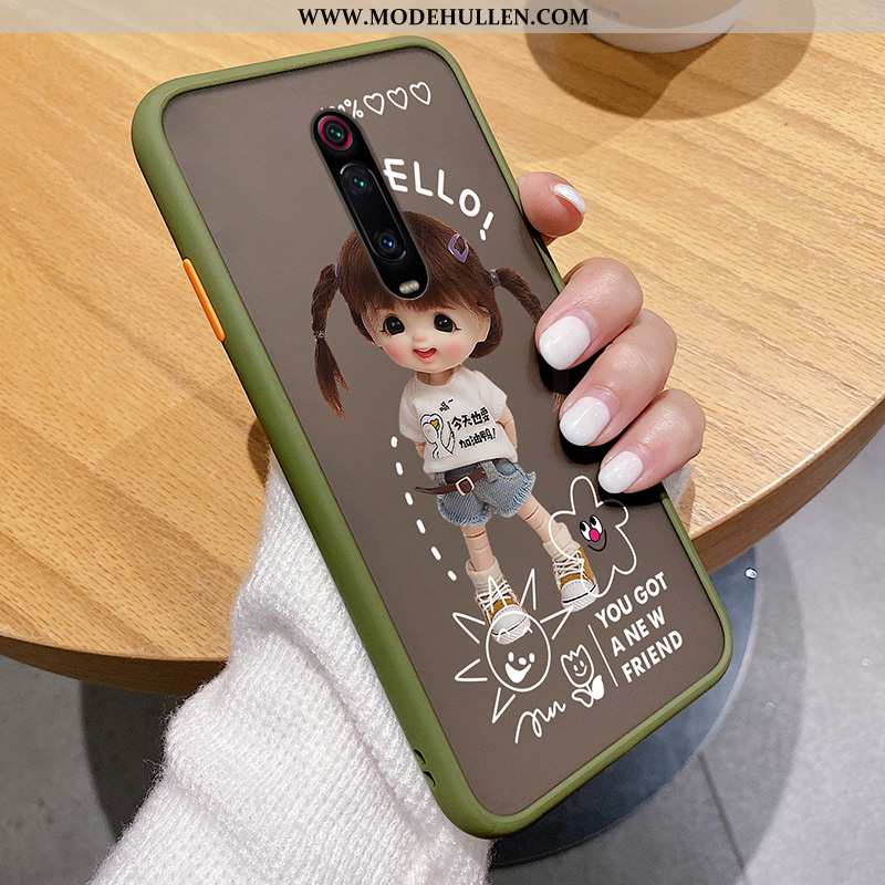 Hülle Xiaomi Mi 9t Pro Dünne Silikon Mini Karikatur Anti-sturz Rot Persönlichkeit Grün