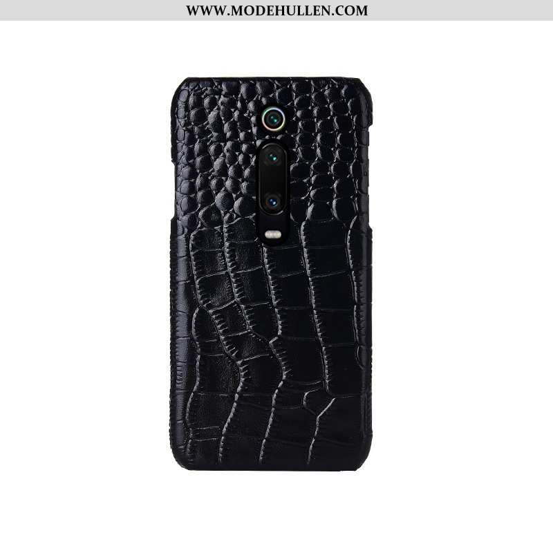 Hülle Xiaomi Mi 9t Pro Echt Leder Muster Rot Anti-sturz Case Handy Mini Schwarz