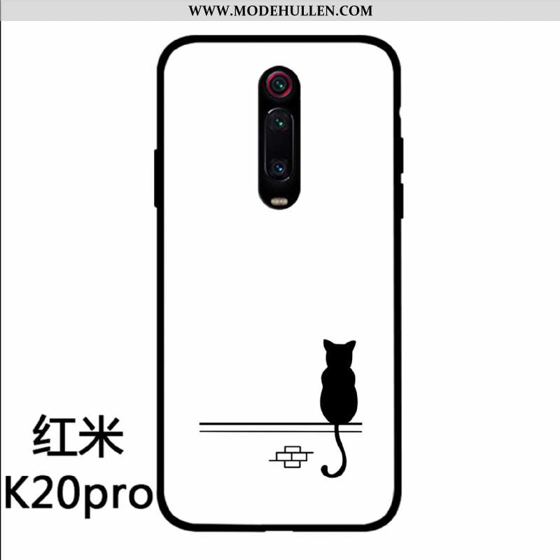 Hülle Xiaomi Mi 9t Pro Glas Persönlichkeit Katzen Handy Nette Schwarz Liebhaber Weiße