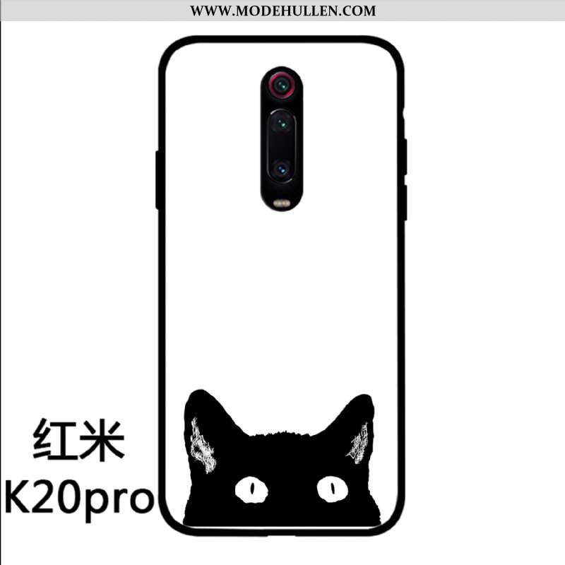 Hülle Xiaomi Mi 9t Pro Glas Persönlichkeit Katzen Handy Nette Schwarz Liebhaber Weiße