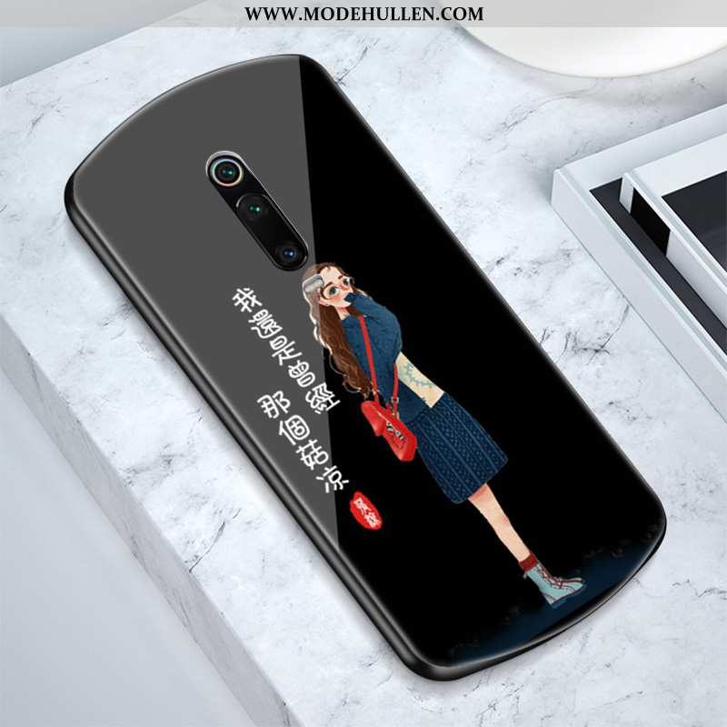 Hülle Xiaomi Mi 9t Pro Glas Trend Schwarz Case Alles Inklusive Rot