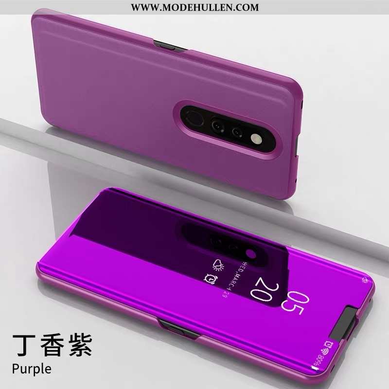 Hülle Xiaomi Mi 9t Pro Kreativ Trend Spiegel Business Lederhülle Rot Handy Rosa