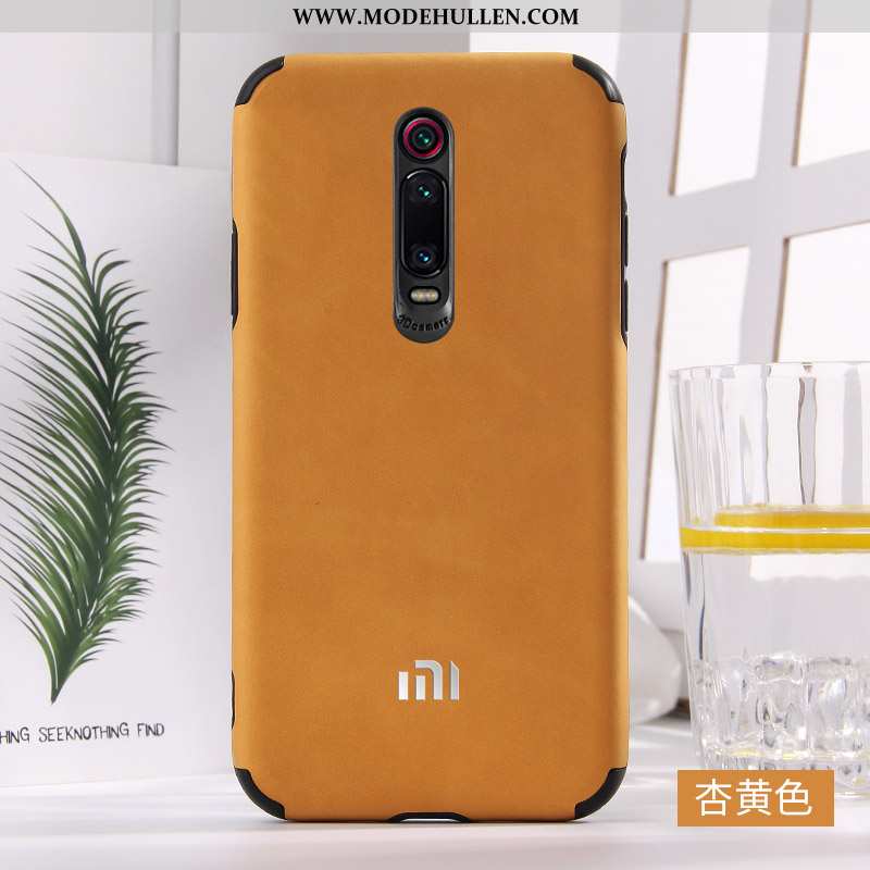 Hülle Xiaomi Mi 9t Pro Mode Leder Rot Einfach Einfassung Wind Blau