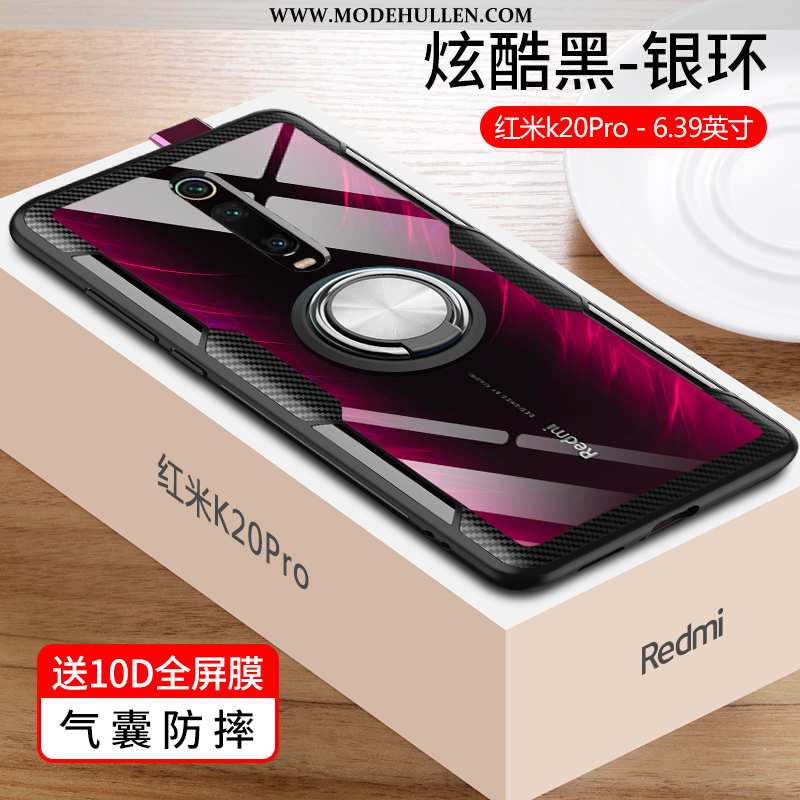 Hülle Xiaomi Mi 9t Pro Persönlichkeit Kreativ Magnetismus Glas Anti-sturz Transparent Einfassung Rot