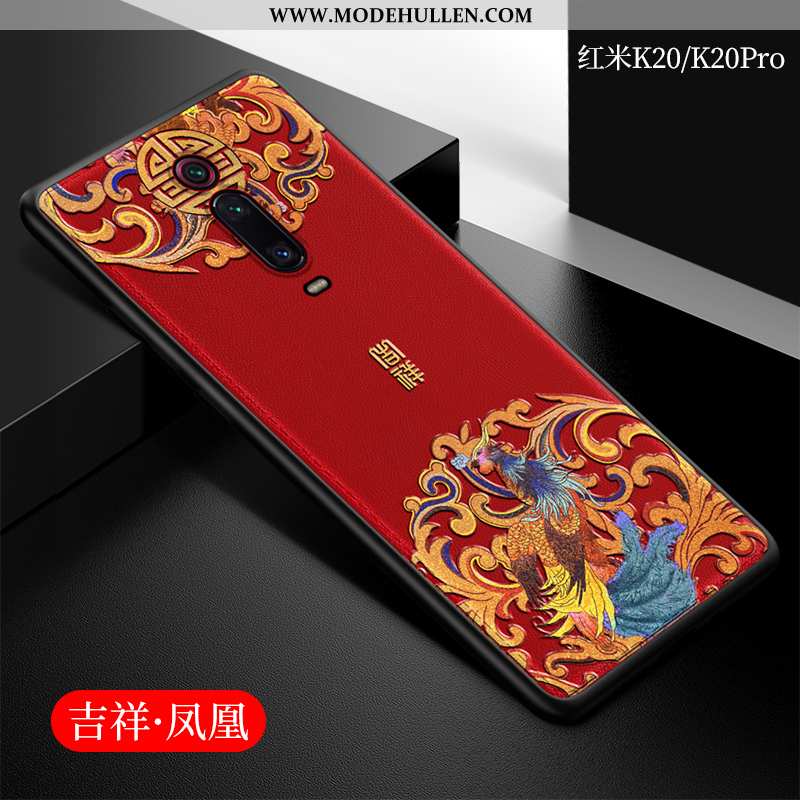 Hülle Xiaomi Mi 9t Pro Schutz Lederhülle Chinesische Art Prägung Silikon Alles Inklusive Grün