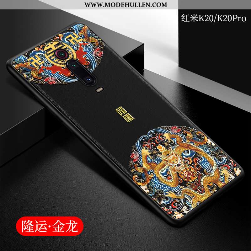 Hülle Xiaomi Mi 9t Pro Schutz Lederhülle Chinesische Art Prägung Silikon Alles Inklusive Grün