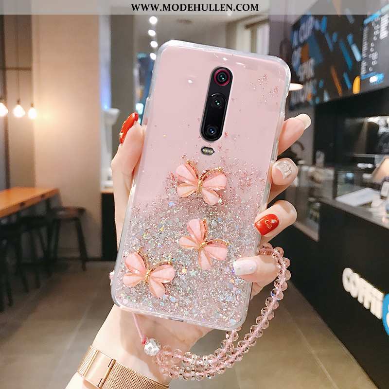 Hülle Xiaomi Mi 9t Pro Schutz Transparent Schmetterling Super Case Silikon Grün