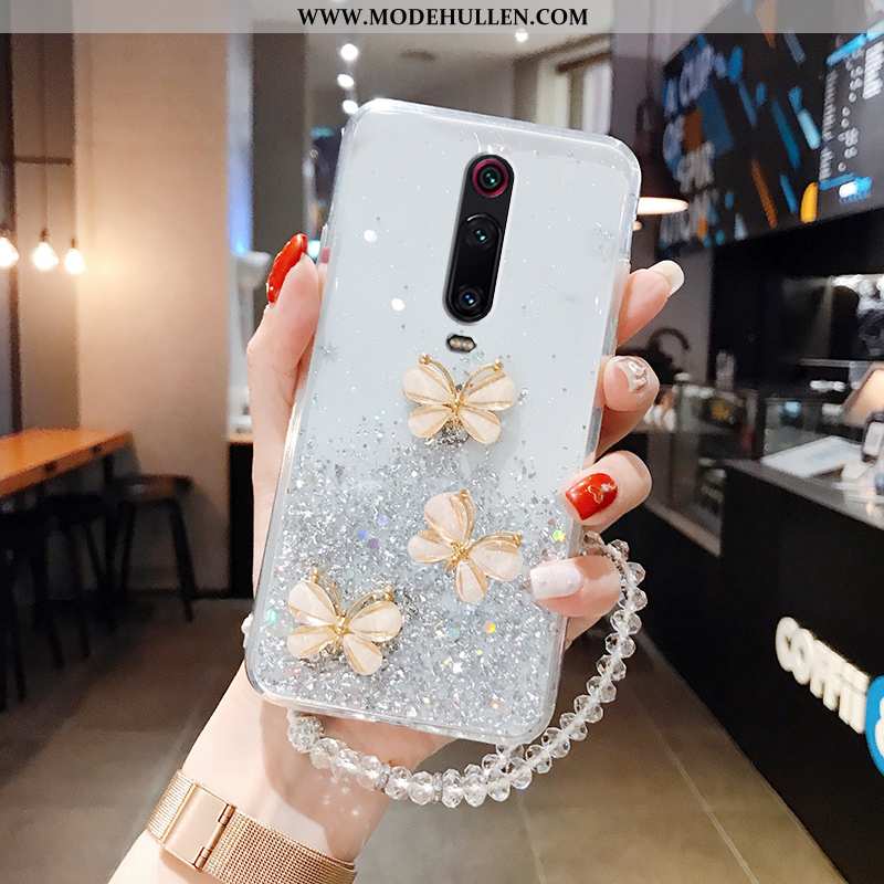 Hülle Xiaomi Mi 9t Pro Schutz Transparent Schmetterling Super Case Silikon Grün