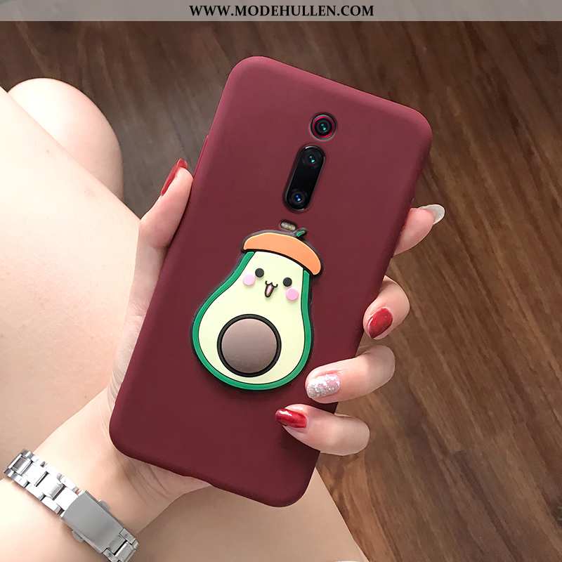 Hülle Xiaomi Mi 9t Pro Weiche Silikon Dreidimensional Case Nette Netto Rot Schutz Burgund