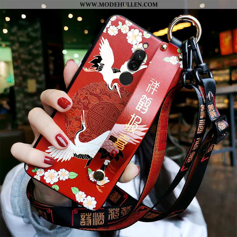 Hülle Xiaomi Mi 9t Schutz Hängende Verzierungen Weiche Anti-sturz Rot Einfassung Case Grün