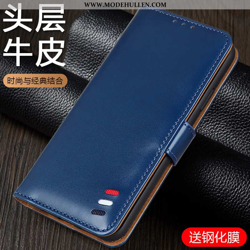 Hülle Xiaomi Mi 9t Schutz Lederhülle Alles Inklusive Case Clamshell Echt Leder Schwarz